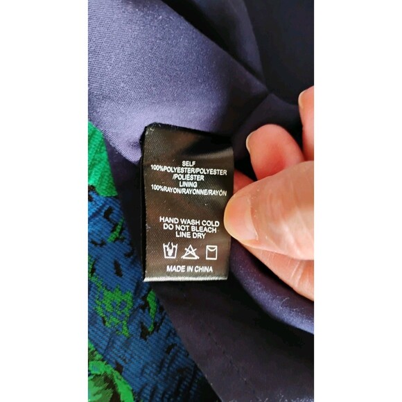 Anthropologie Sunday In Brooklyn Midi Skirt Brocade Blue Green Floral XS NWT - Picture 9 of 9